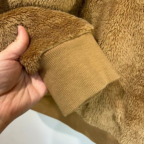 Old Navy Teddy Sherpa Half Zip Hoodie Jacket Cozy Fleece Pullover XL - Picture 6 of 8